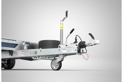 Robustní uzamykatelná tažná hlavice a podpěrné kolo